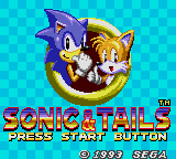 Sonic & Tails title screen for Sega Game Gear